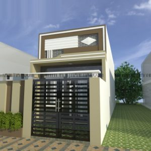 thiết kế nhà cấp 4 có gác lửng 5x15