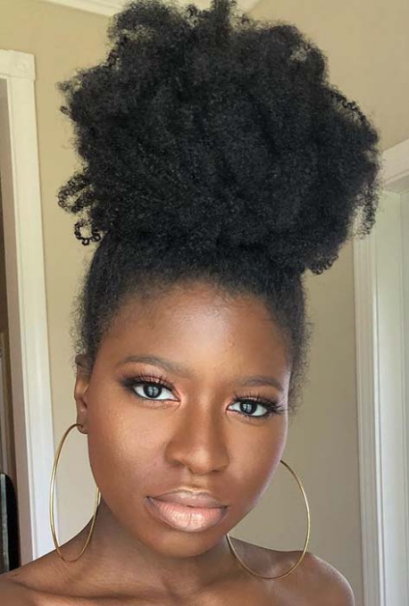 NATURAL PUFF UPDO Beautiful Natural Hairstyles Best